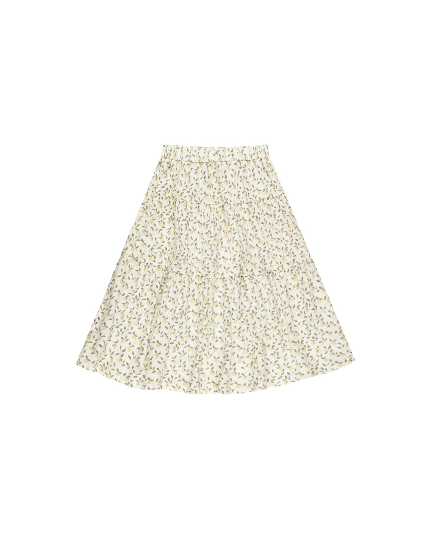 Tiered Midi Skirt - Lemons