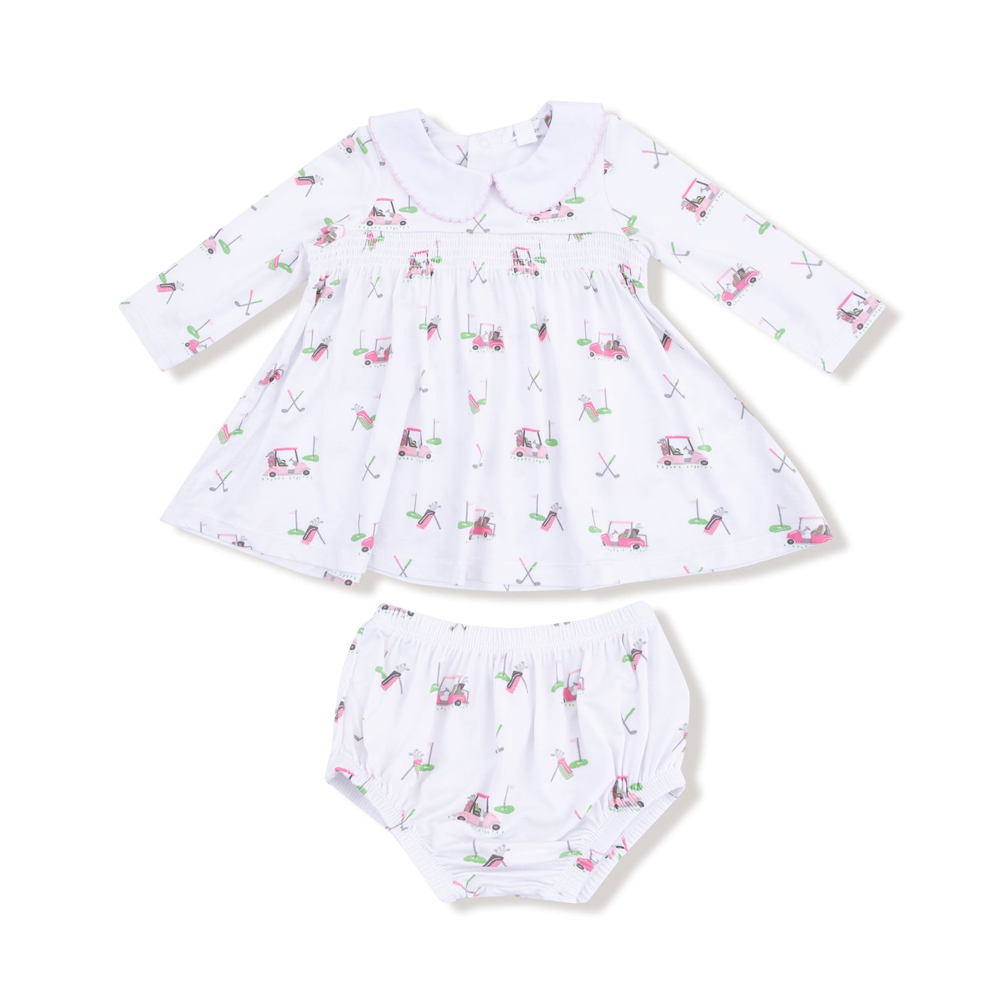 Pink Golf Carts - L/S Dress Set