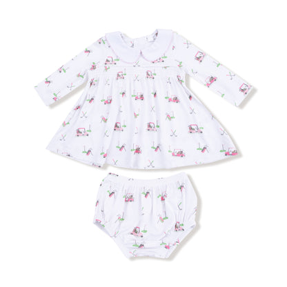 Pink Golf Carts - L/S Dress Set