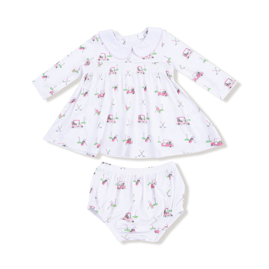Pink Golf Carts - L/S Dress Set