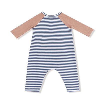 Stripes Football Henley Romper
