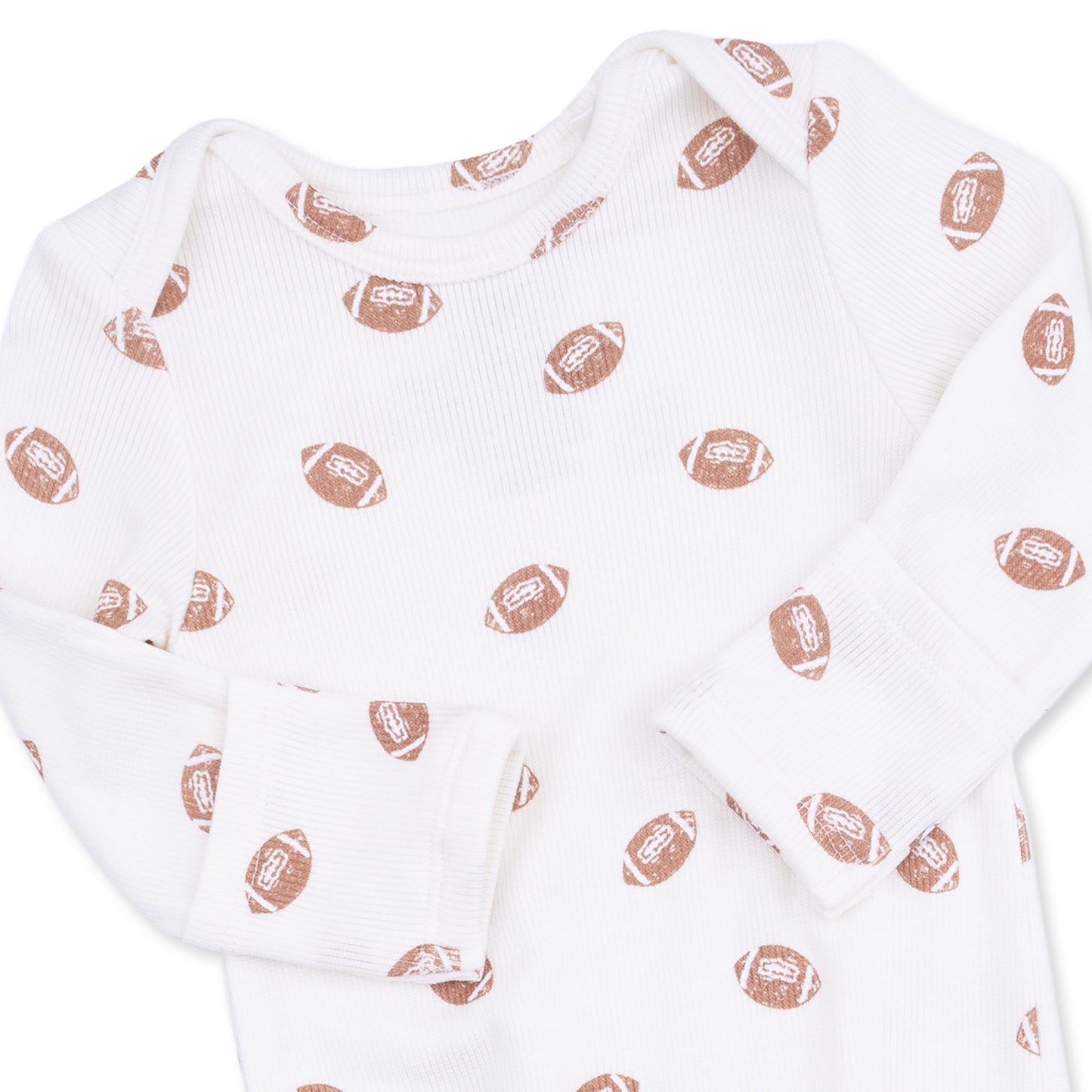 Mini Footballs - NB Knotted Gown & Knotted Hat