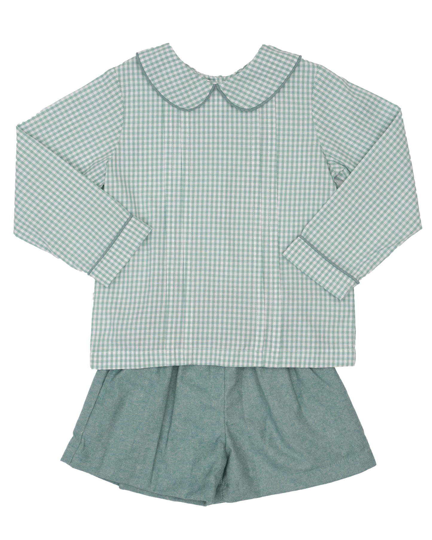 Tyler Teal Check Short Set