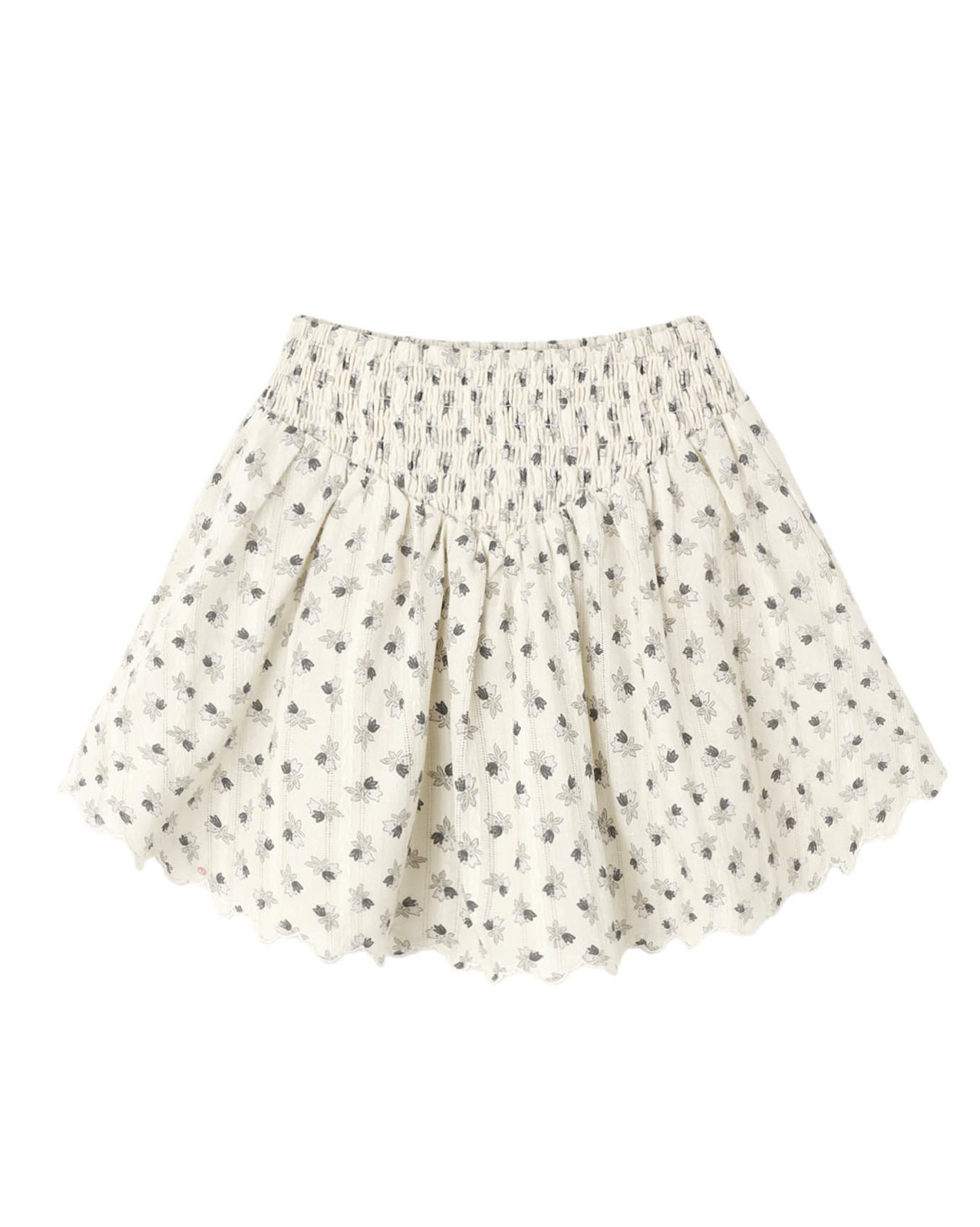 Smocked V Mini Skirt