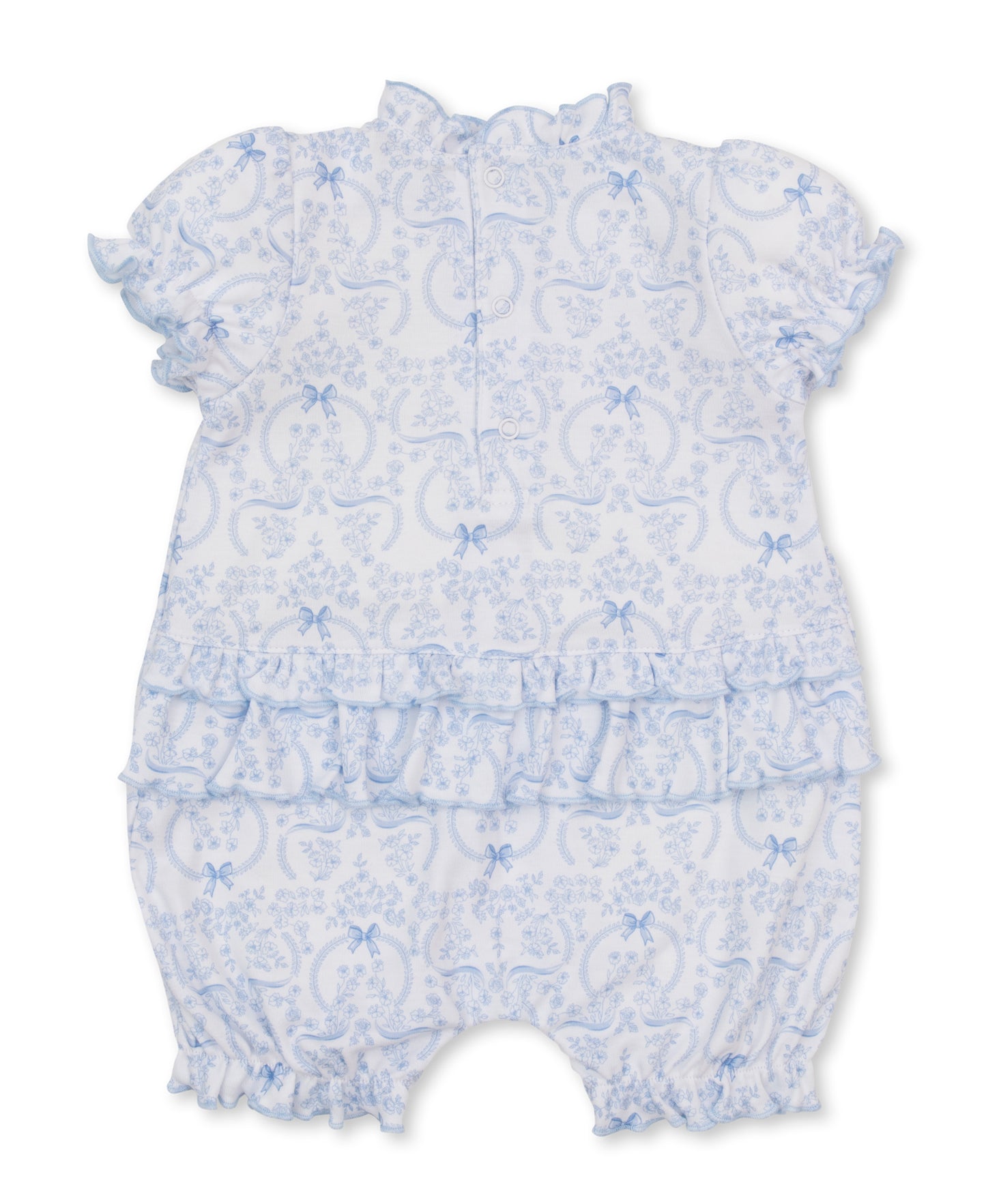 Delicate Blooming Bows-Playsuit/Blue