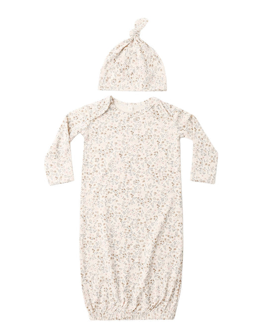 Bamboo Baby Gown + Hat Set