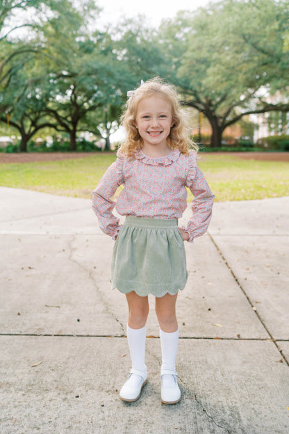 Susie Scallop Skirt-Sweetgrass Cord