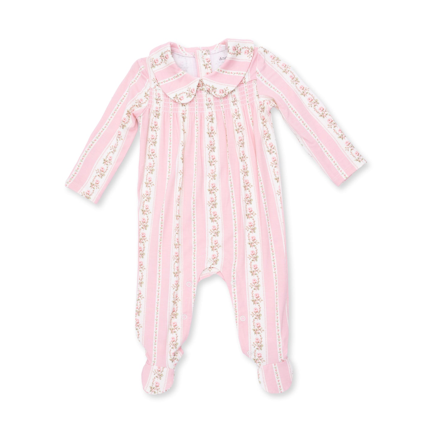 Antoinette Stripe Smocked Footie/583ANS
