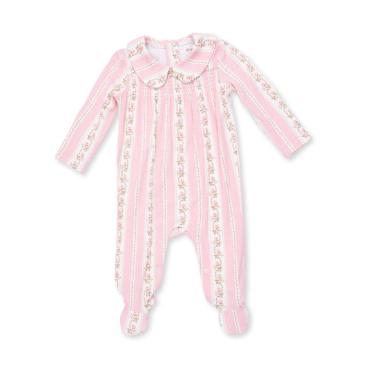Antoinette Stripe Smocked Footie/583ANS