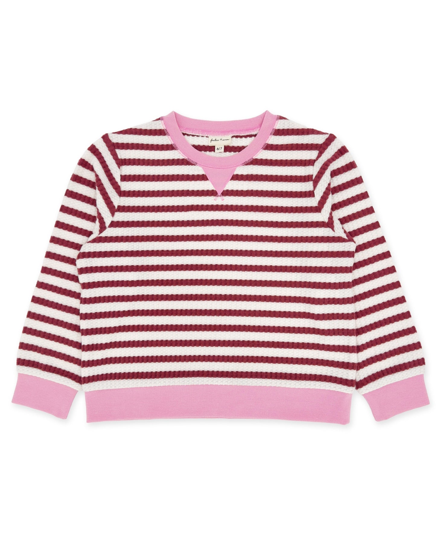 Prism Stripe Pant Set-Mystic Maroon