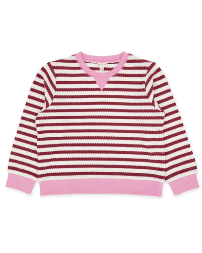 Prism Stripe Pant Set-Mystic Maroon