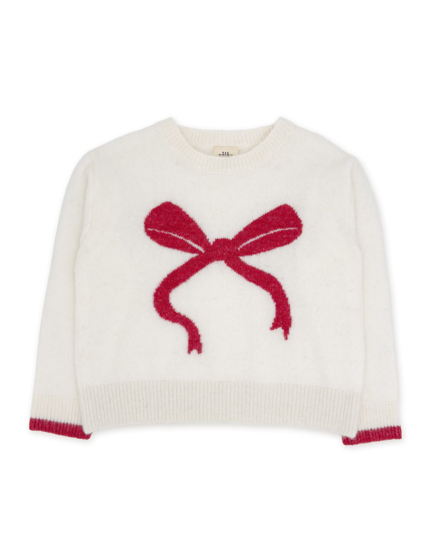 Camille Bow Sweater-Ivory