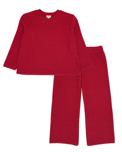 Woodland Sweater Knit Set/Red Velvet