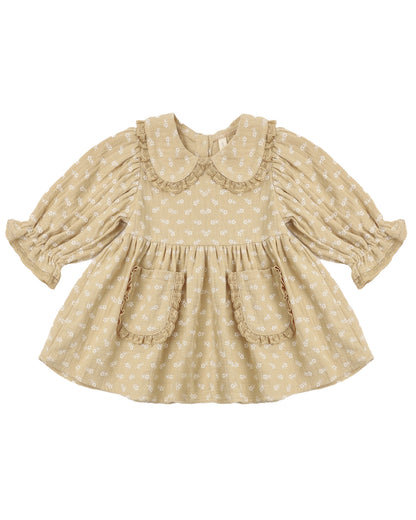 Marisol Dress-Butterscotch Floral/566PUMK