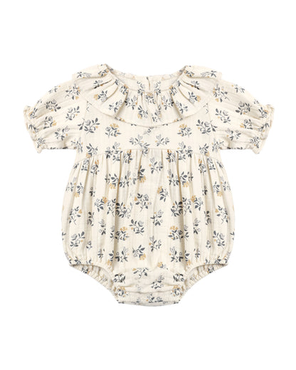 Collared Romper-French Floral/500CHAR