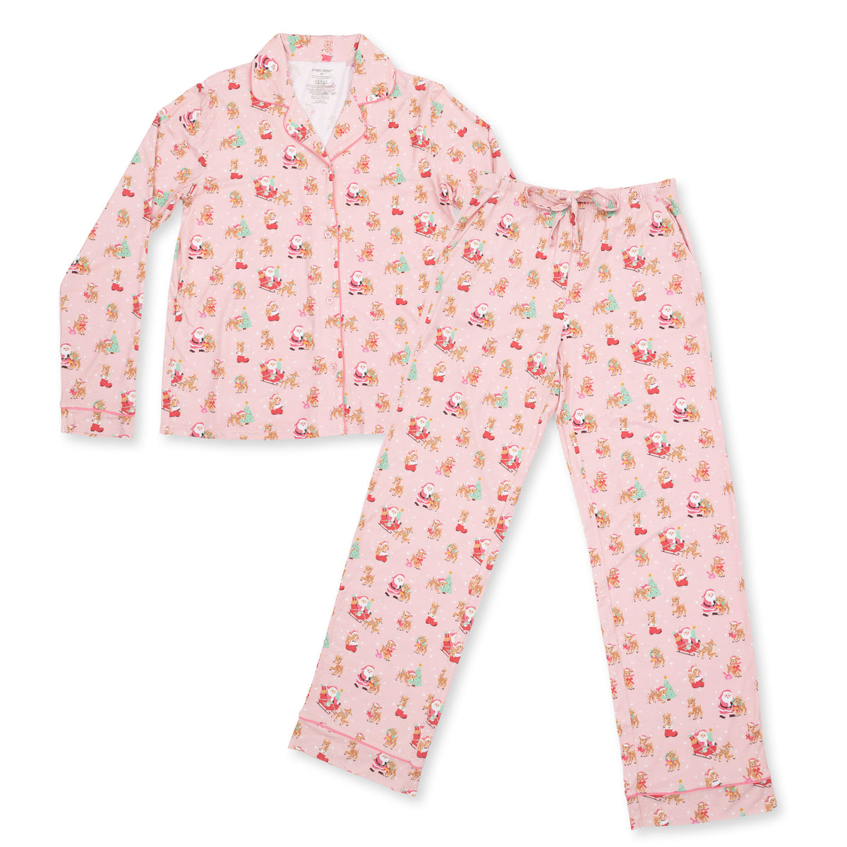 Vintage Reindeer & Santa Adult PJ