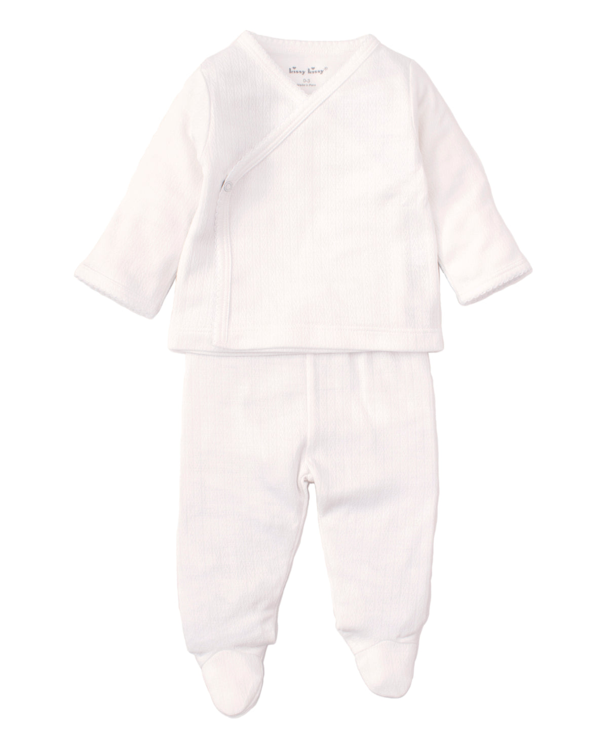 2 PC Pointelle Cross Tee/Pant Set-14121