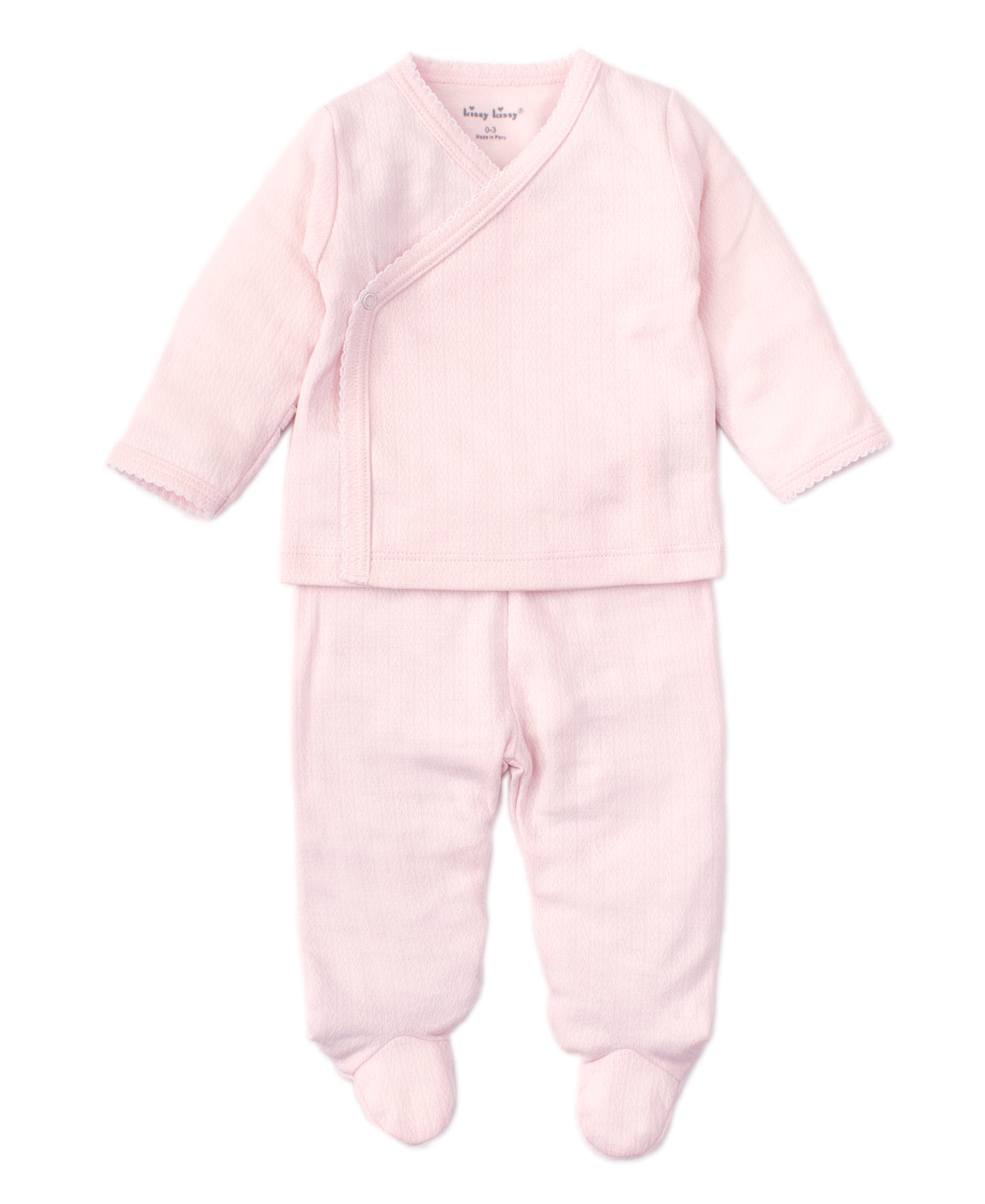 2 PC Pointelle Cross Tee/Pant Set-14121