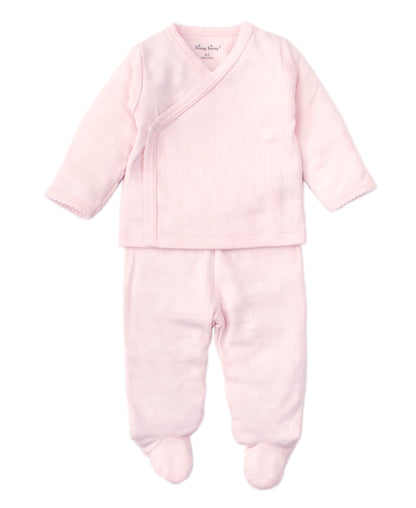 2 PC Pointelle Cross Tee/Pant Set-14121