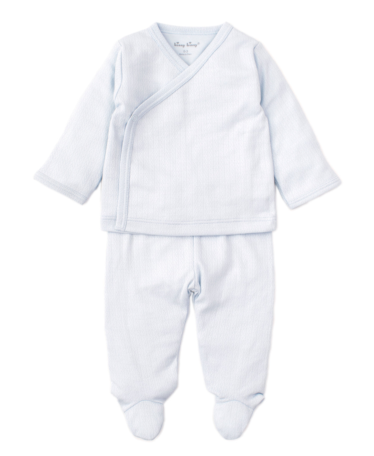 2 PC Pointelle Cross Tee/Pant Set-14121