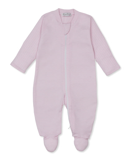 Simple Stripes Zip Footie - 44104STZ