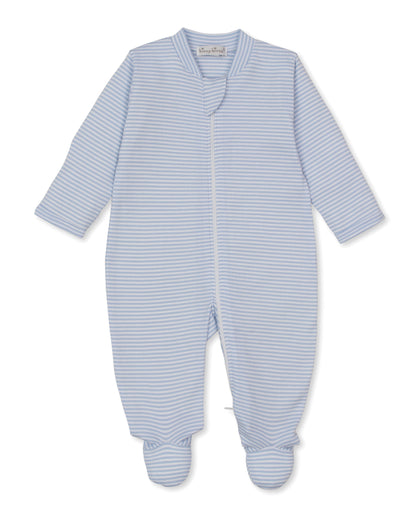 Simple Stripes Zip Footie - 44104STZ