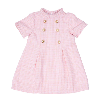 Emerson Dress - Pink Tweed