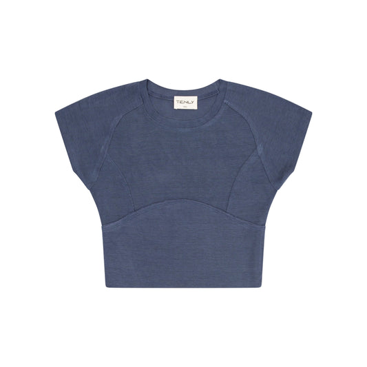 Rib Cap Sleeve Baseball Tee