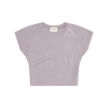 Rib Cap Slv. Top - Cobblestone