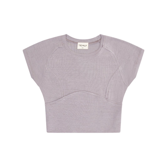 Rib Cap Slv. Top - Cobblestone