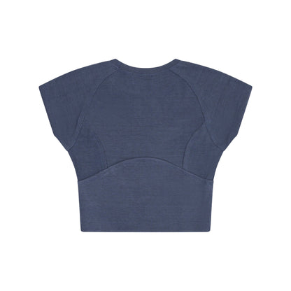 Rib Cap Sleeve Baseball Tee