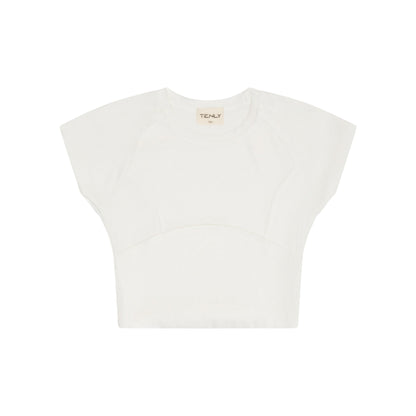 Rib Cap Slv. Top - Ecru