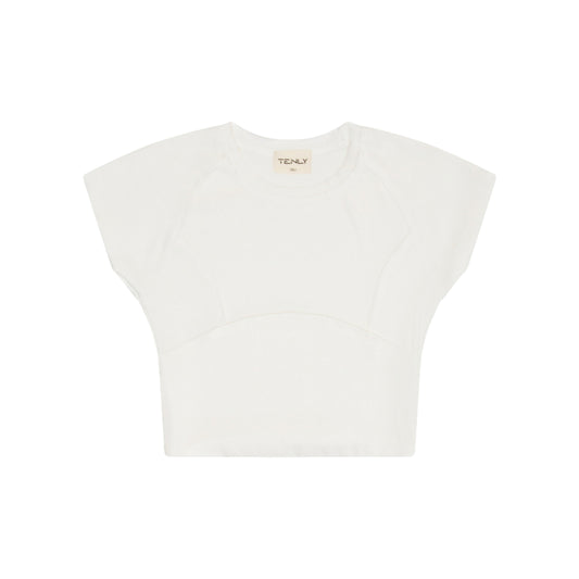 Rib Cap Slv. Top - Ecru