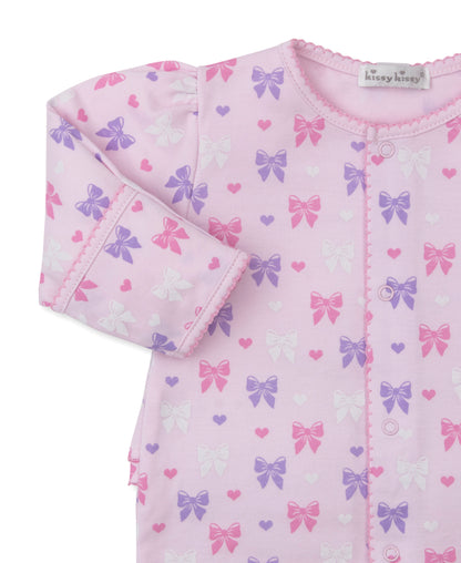 Billowy Bows Footie - Pink