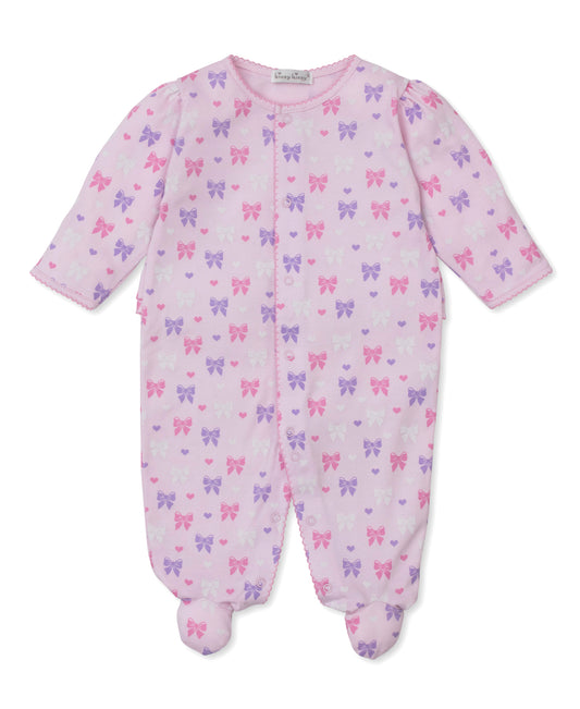 Billowy Bows Footie - Pink