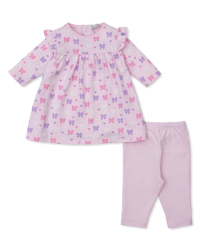 Billowy Bows Dress Set - Pink