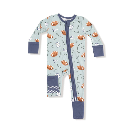 Touchdown Time - Zip Romper