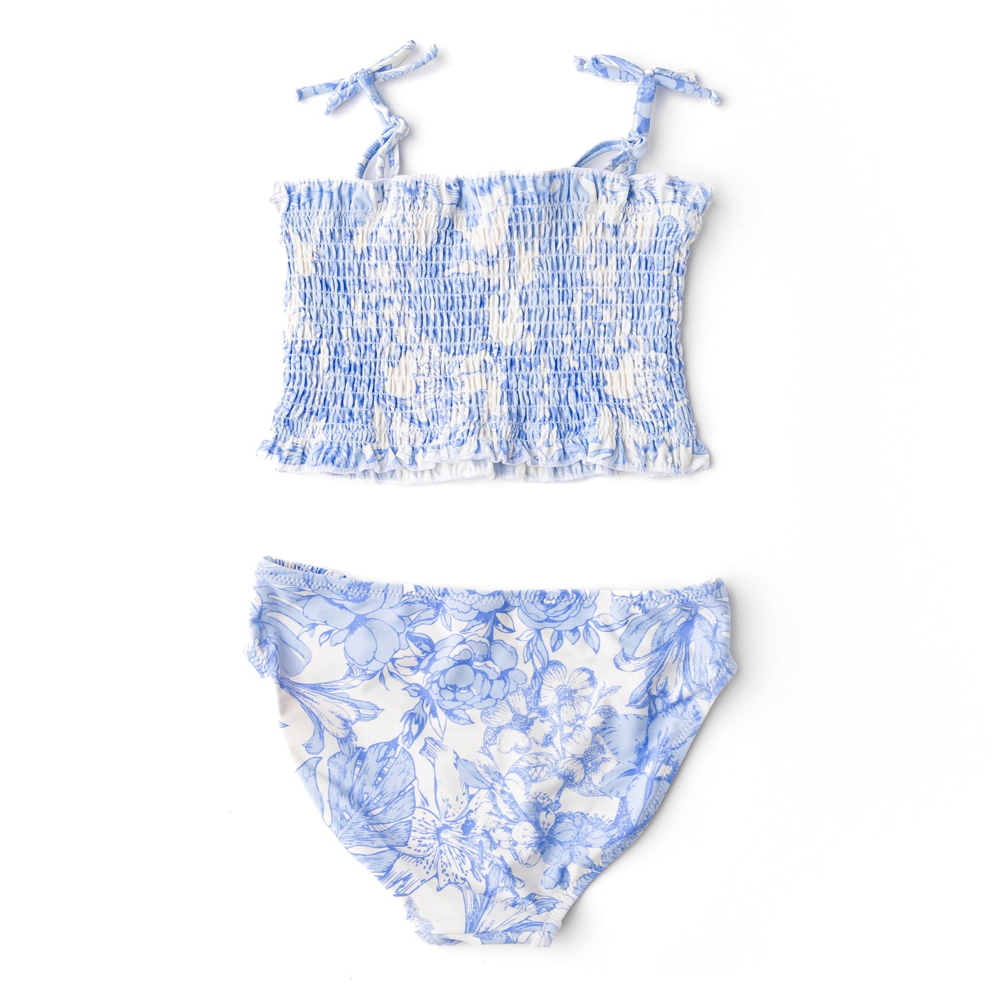 Smocked Bikini - Tropical Blues