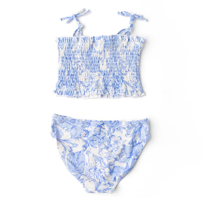 Smocked Bikini - Tropical Blues