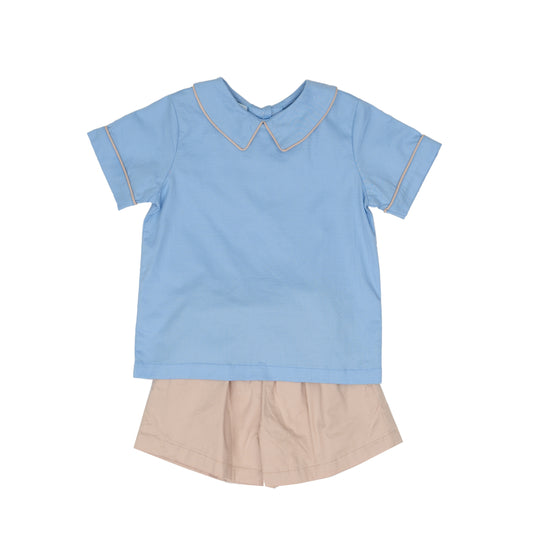 John Blue/Tan Short Set