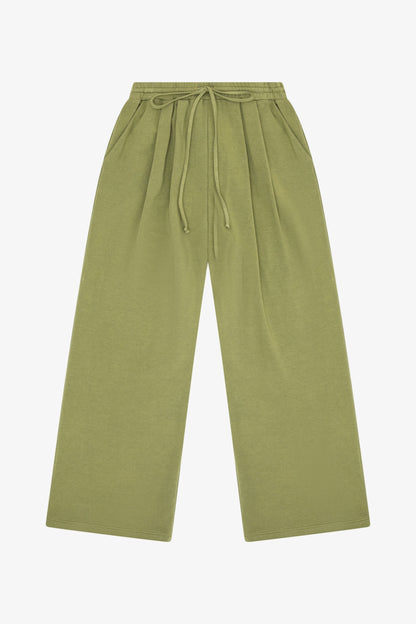 French Terry Pant - Macha Tea