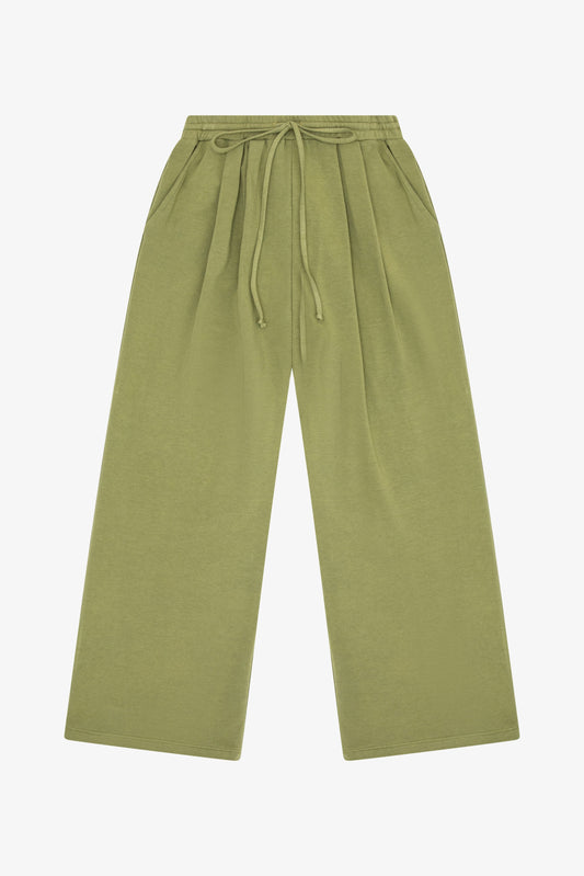 French Terry Pant - Macha Tea