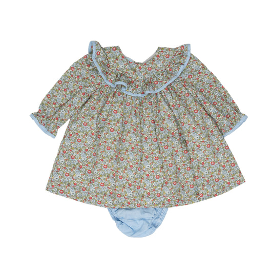 Layla Green/Blue Floral Bloomer Set