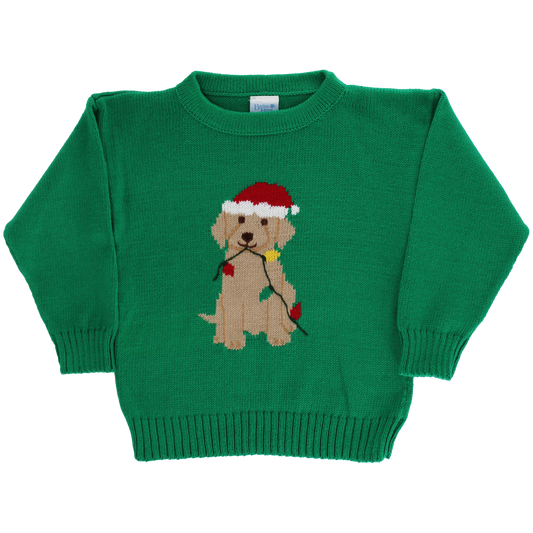 Green Christmas Lab Sweater