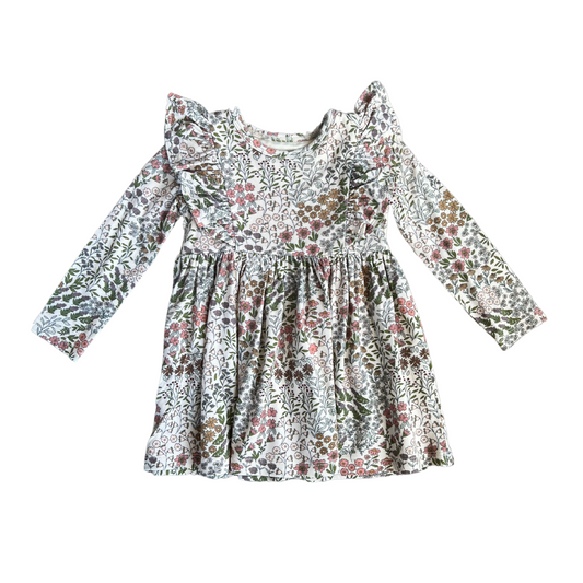 Winter Floral - Ruffle Dress