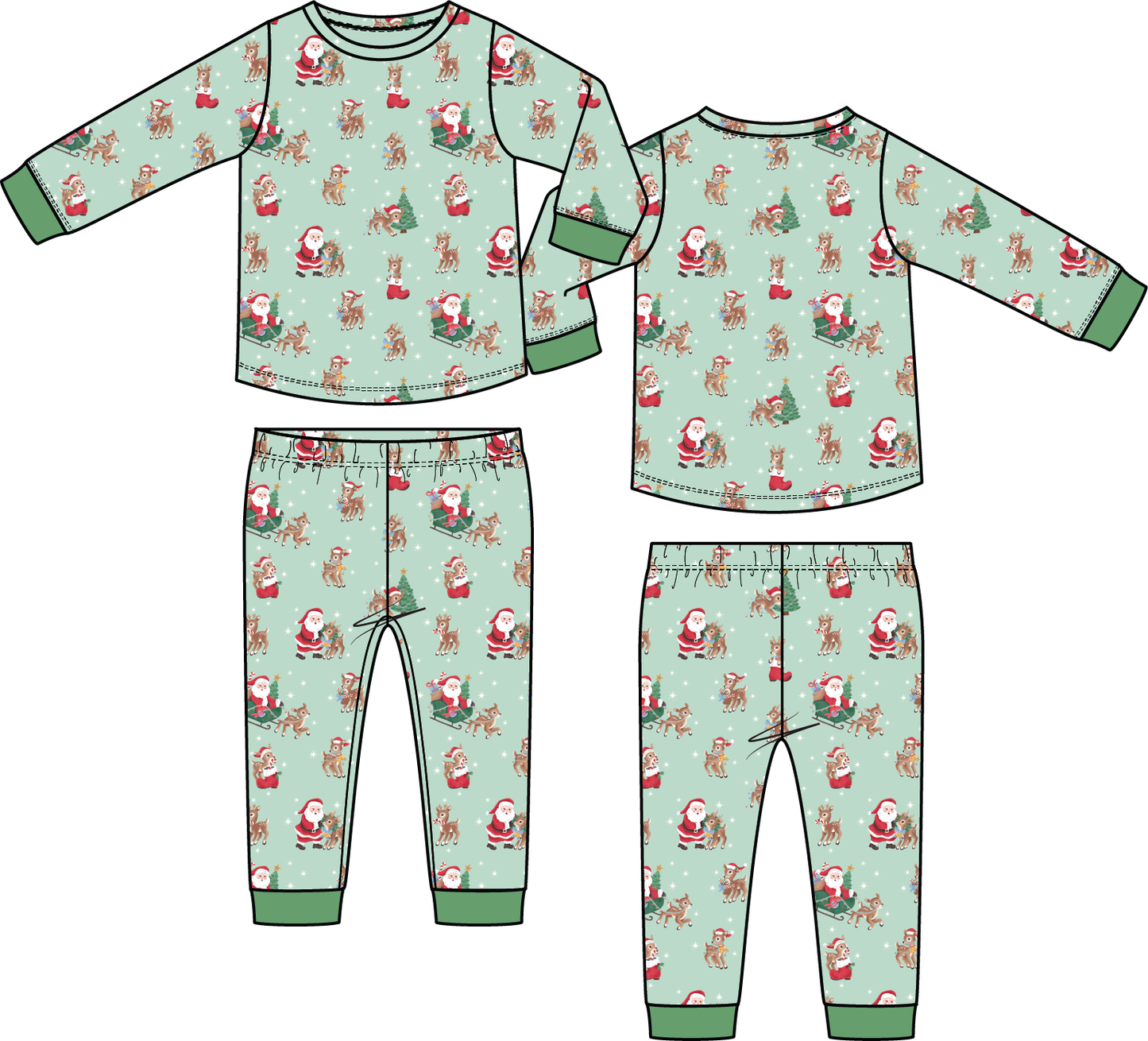 Vintage Santa Loungewear Set-121VRS