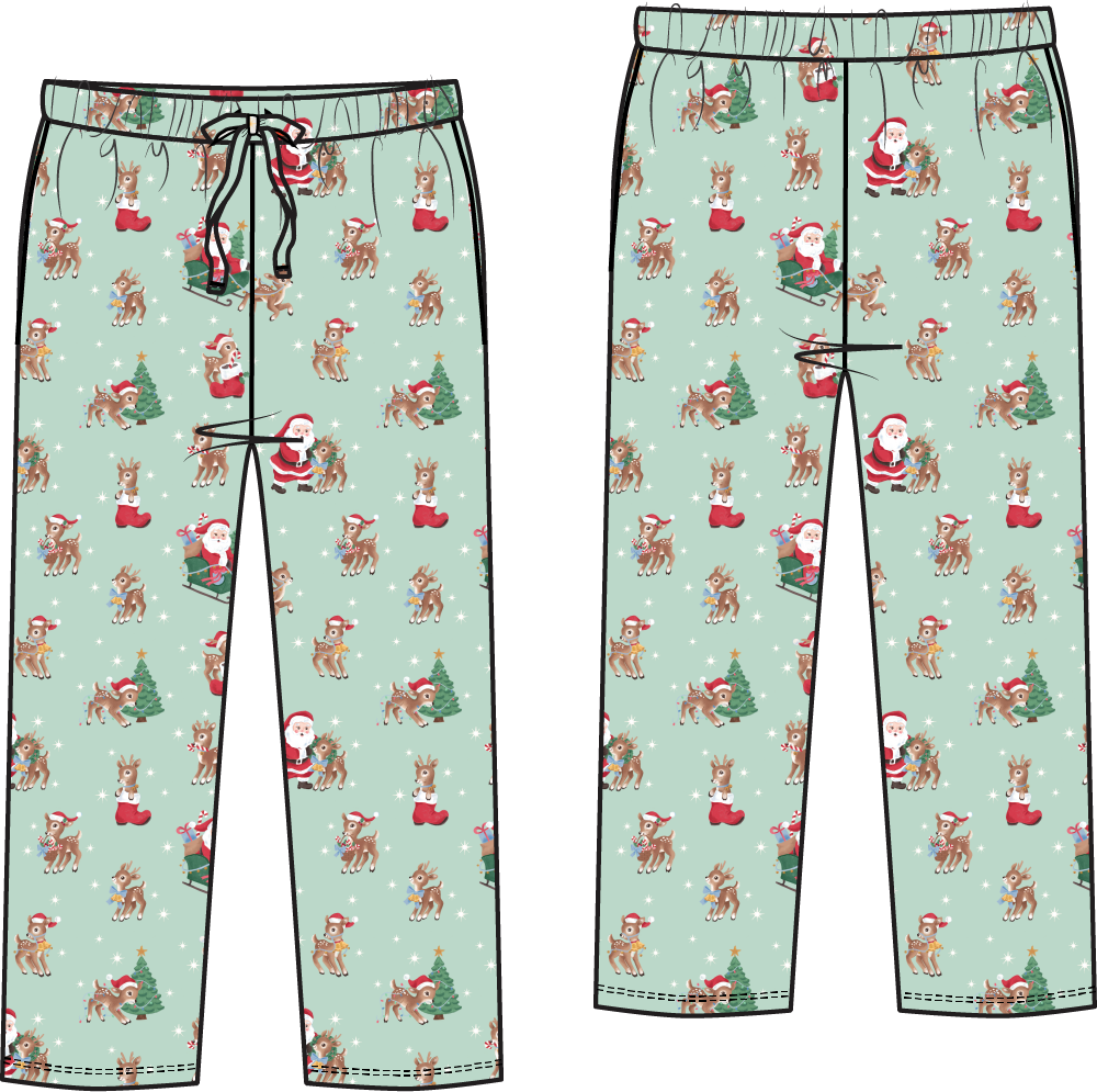 Vintage Santa Adult Loungewear Pant