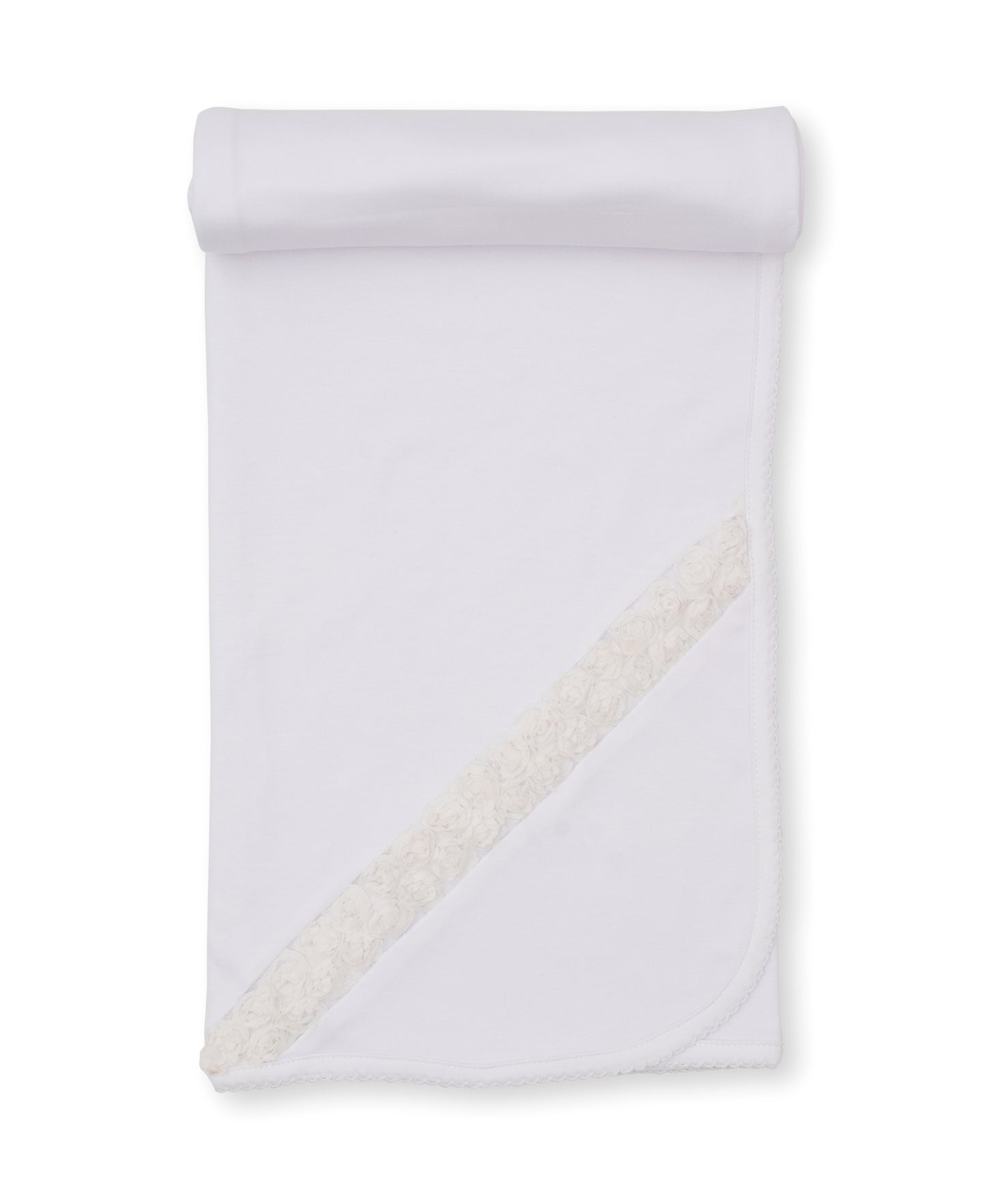 Miniature Roses Blanket - White