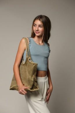 Ruffled Armhole Tank