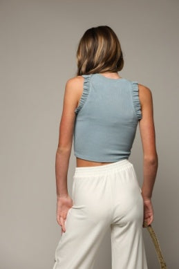 Ruffled Armhole Tank